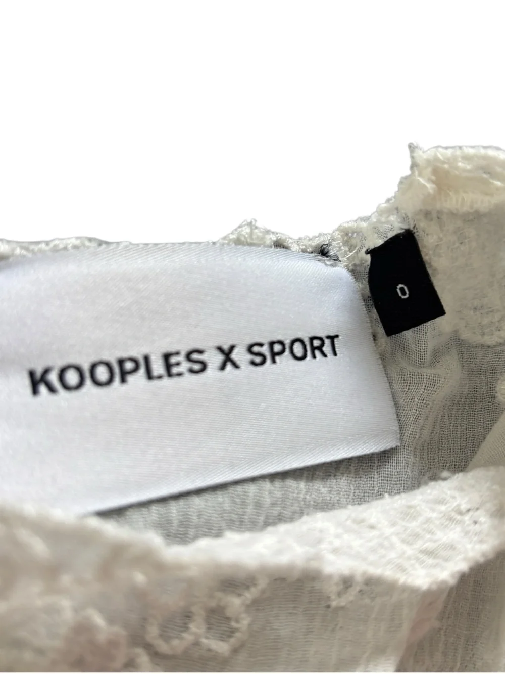 The Kooples Cream Lace Embroidered Blouse